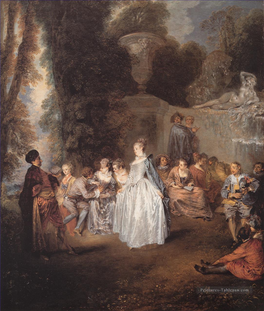 Les fêtes venitiennes Jean Antoine Watteau Peintures à l'huile